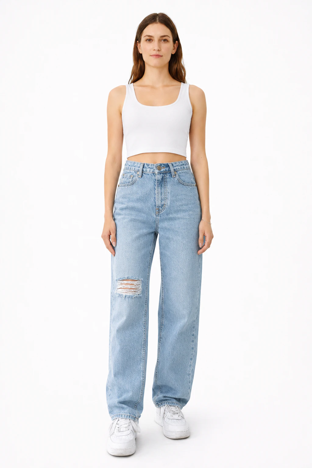 Jean sur-mesure boyfriend taille haute – Fluid Identity - BS201 - Vue 1