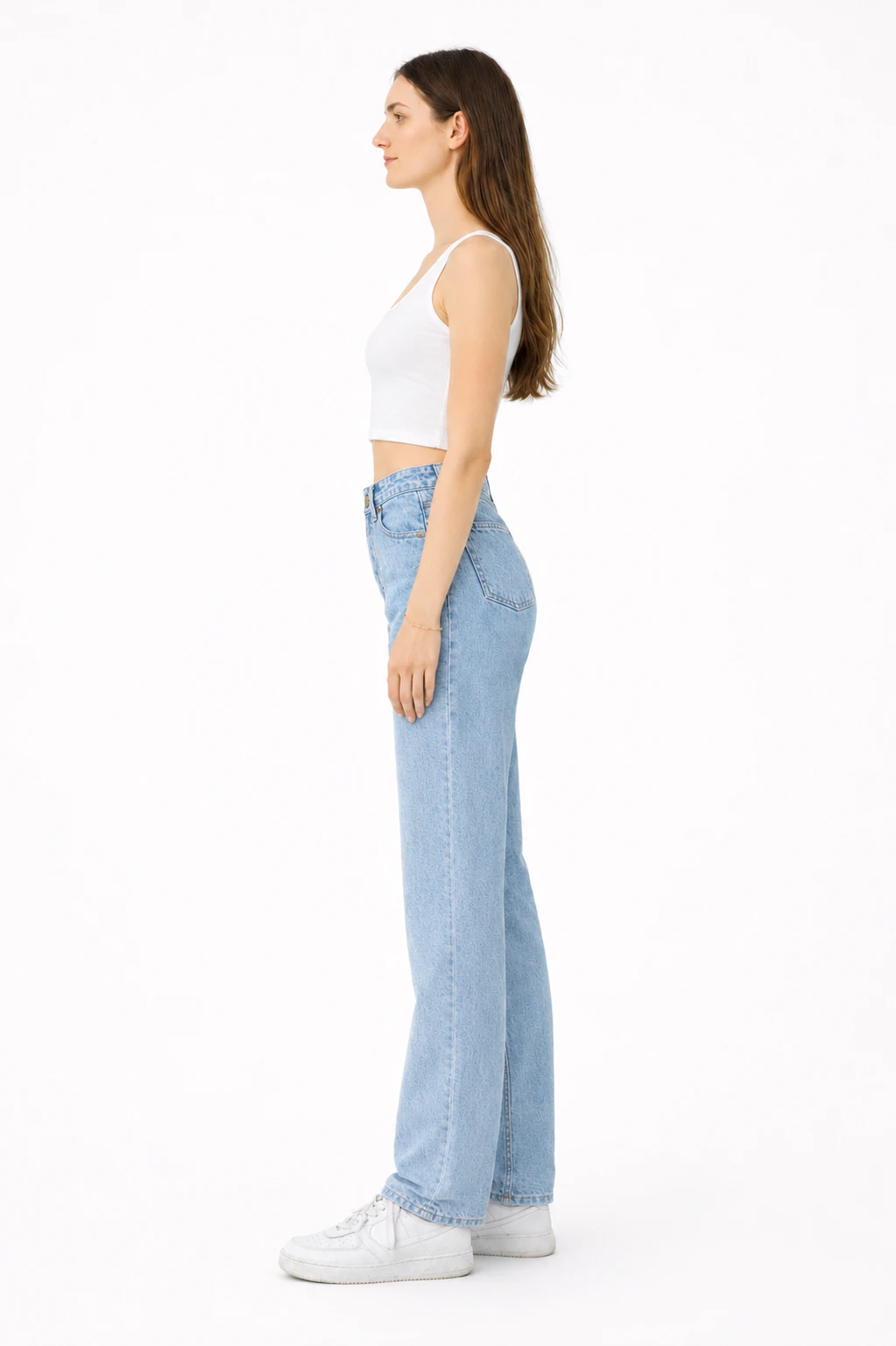Jean sur-mesure boyfriend taille haute – Fluid Identity - BS201 - Vue 3