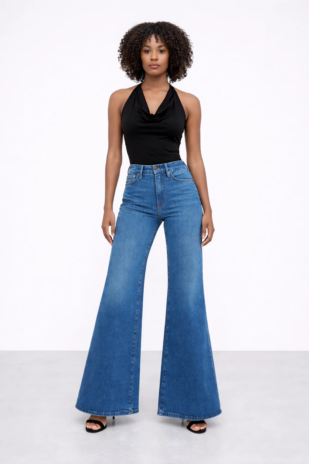 Jean sur-mesure flare taille haute – Bold Horizon 2 - FS303 - Vue 1