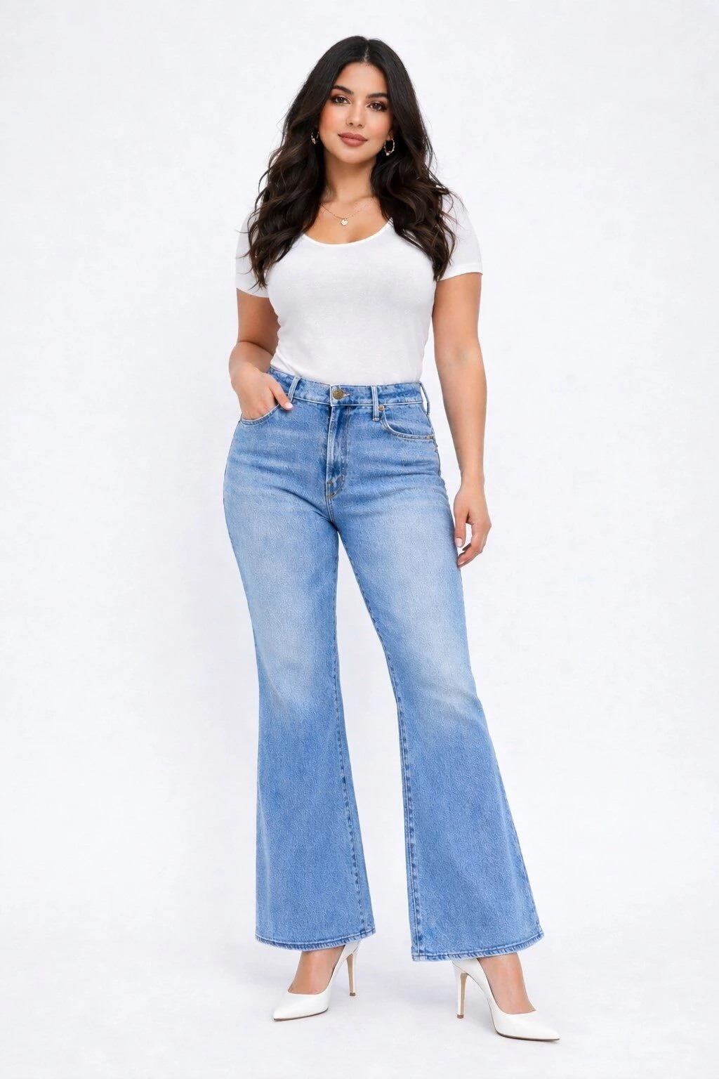 Jean sur-mesure flare taille moyenne – Urban Sculpt - FS305 - Vue 1