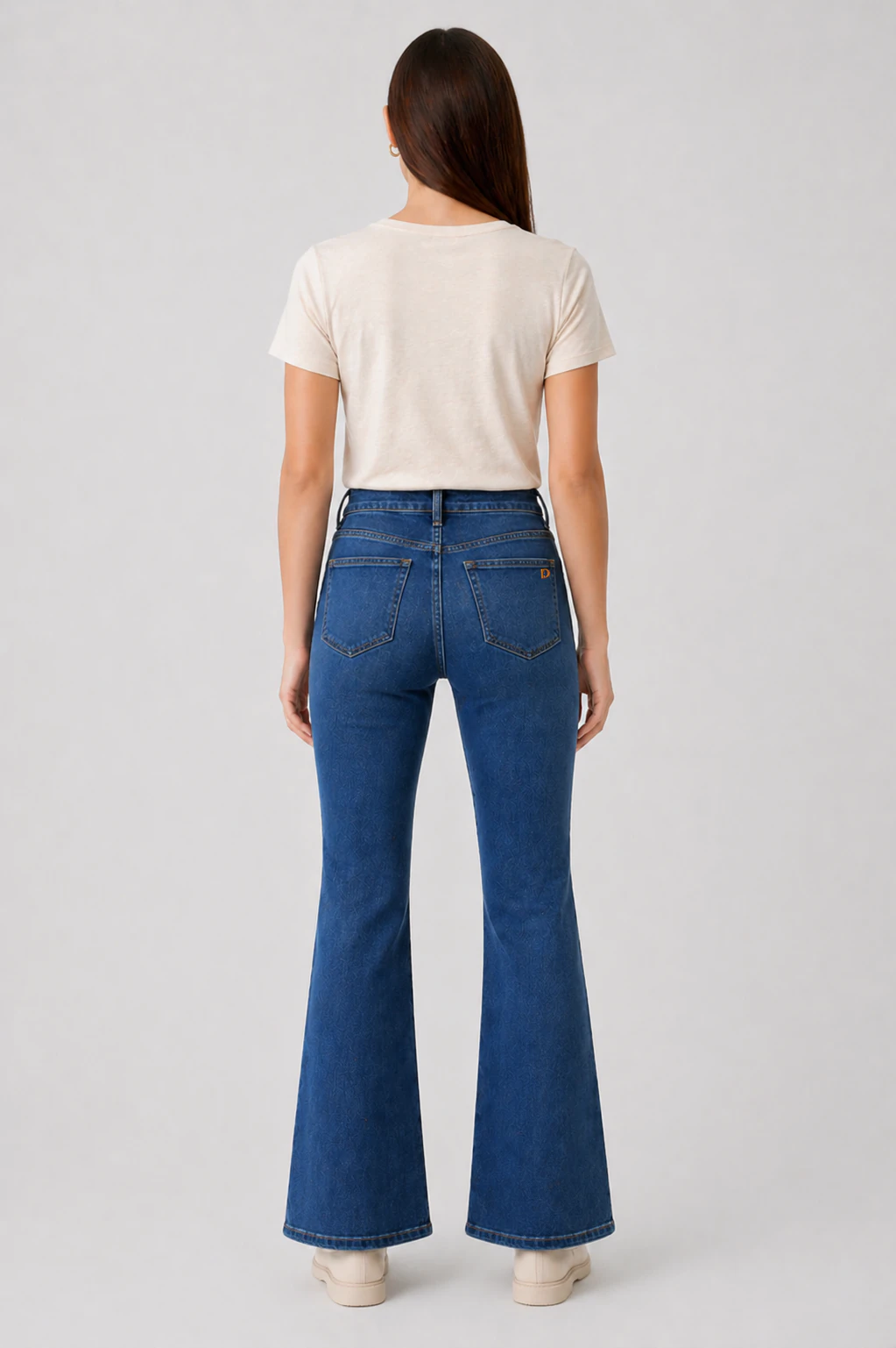 Jean sur-mesure flare taille haute – Urban Sculpt 2 - FS307 - Vue 2