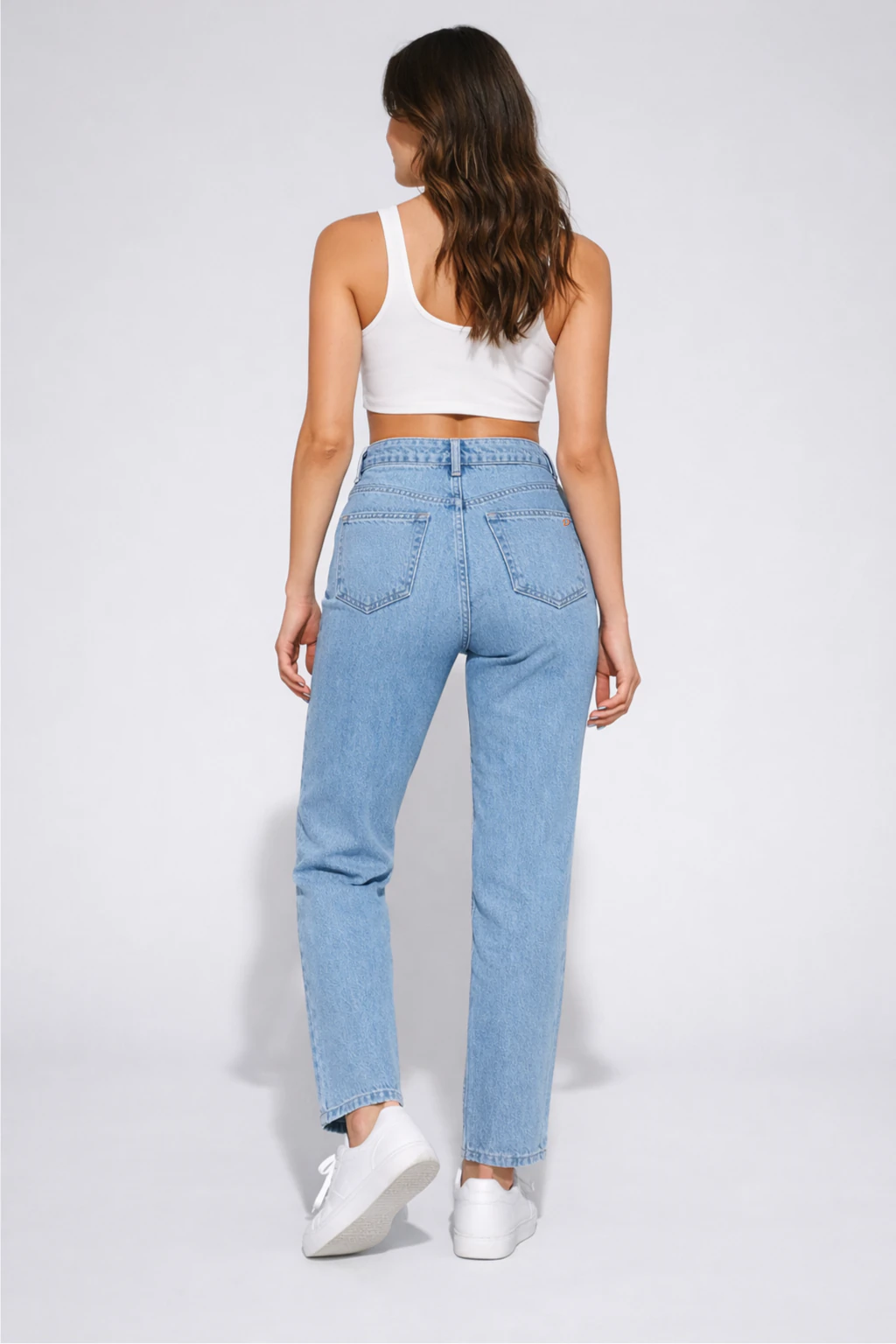 Jean sur-mesure coupe mom taille haute – Refined Motion - ME401 - Vue 2