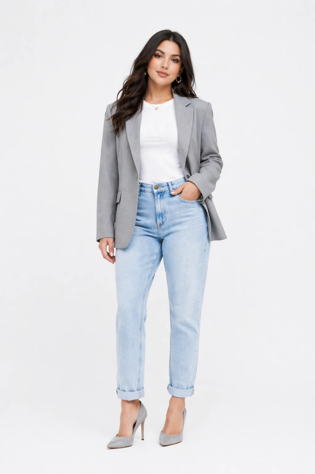 Jean sur-mesure coupe mom taille moyenne – Midnight Shape - ME404 - Vue 1