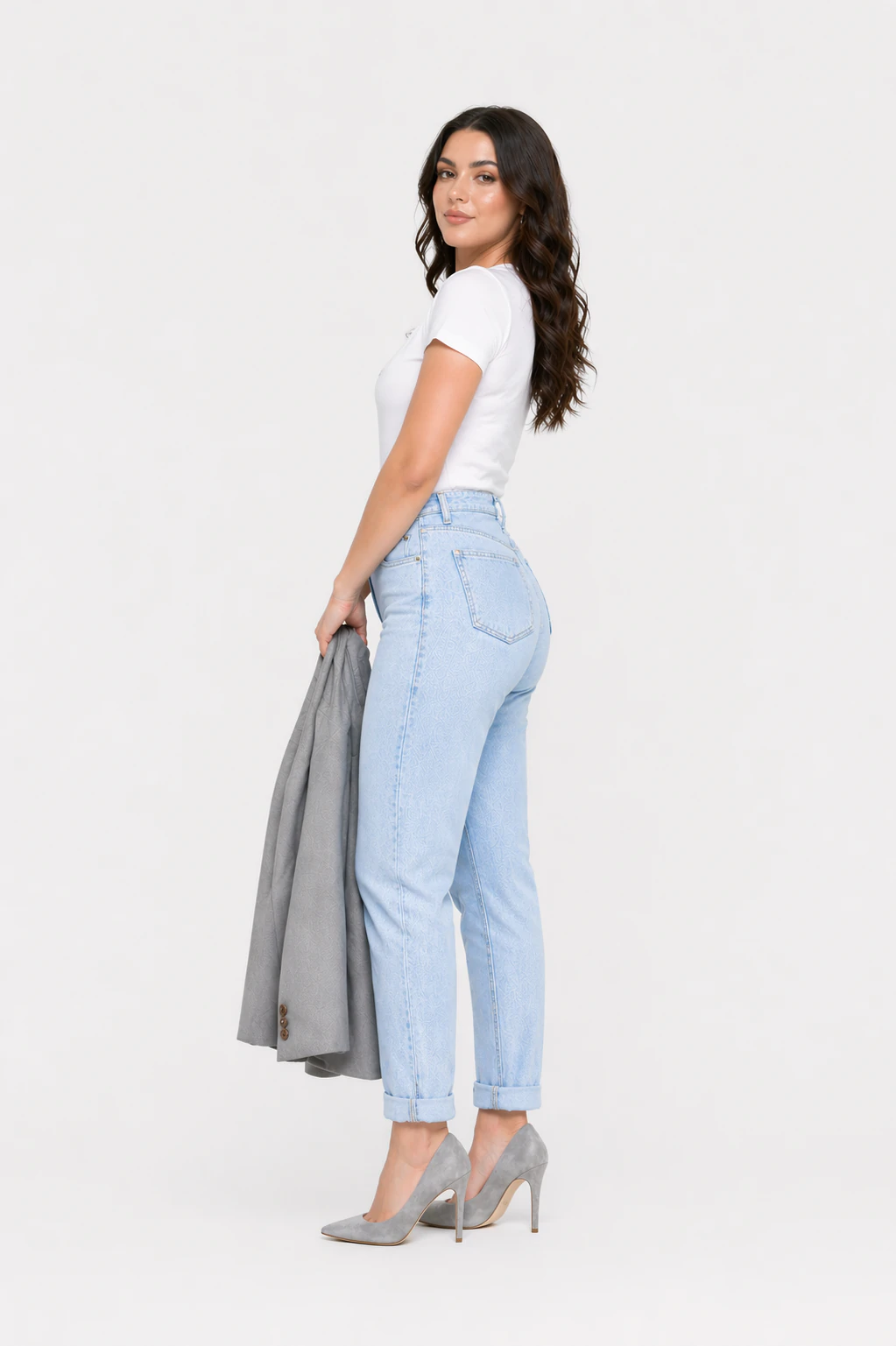 Jean sur-mesure coupe mom taille moyenne – Midnight Shape - ME404 - Vue 3
