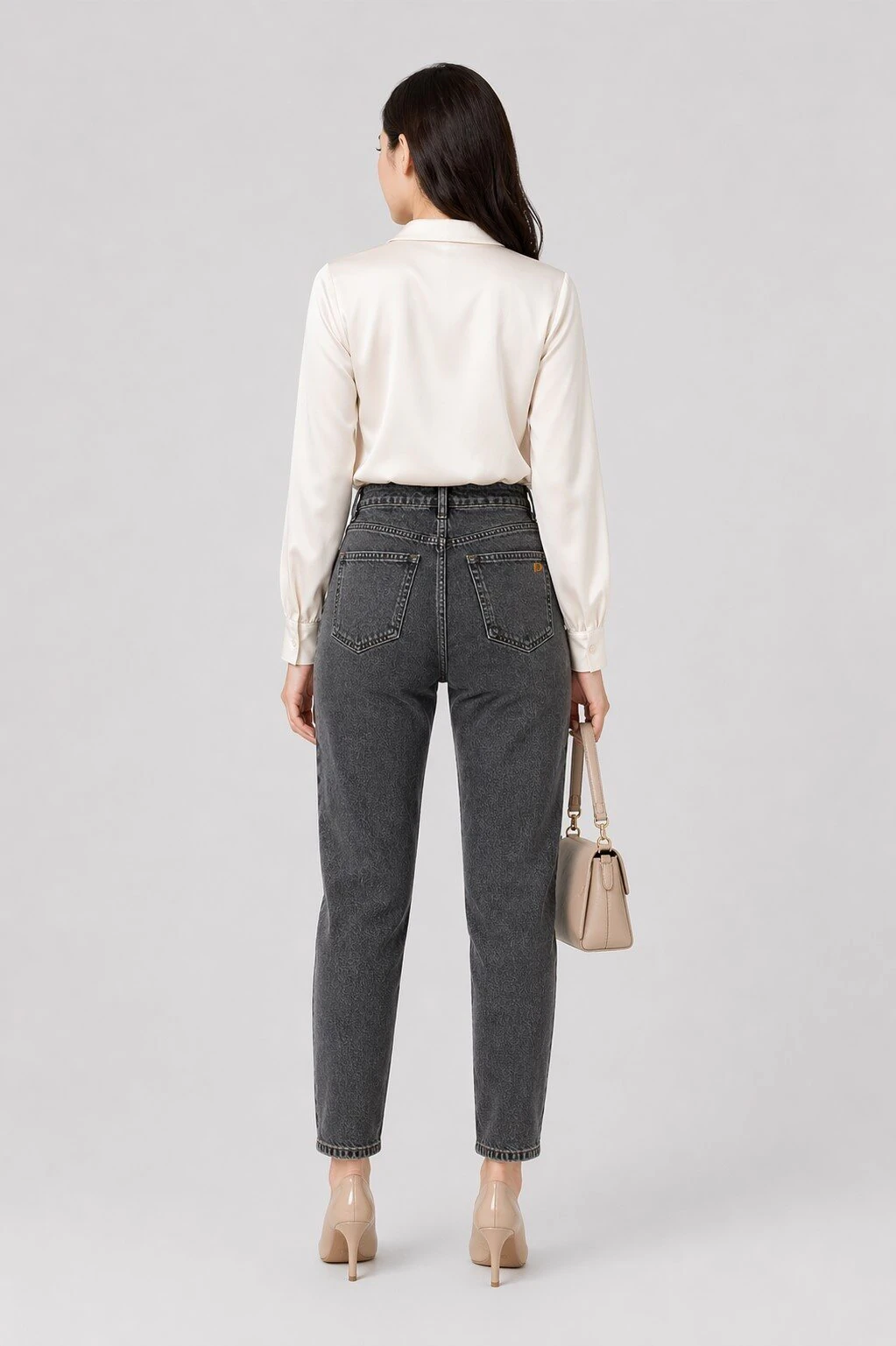 Jean sur-mesure coupe mom taille haute – Essential Drift - ME405 - Vue 2