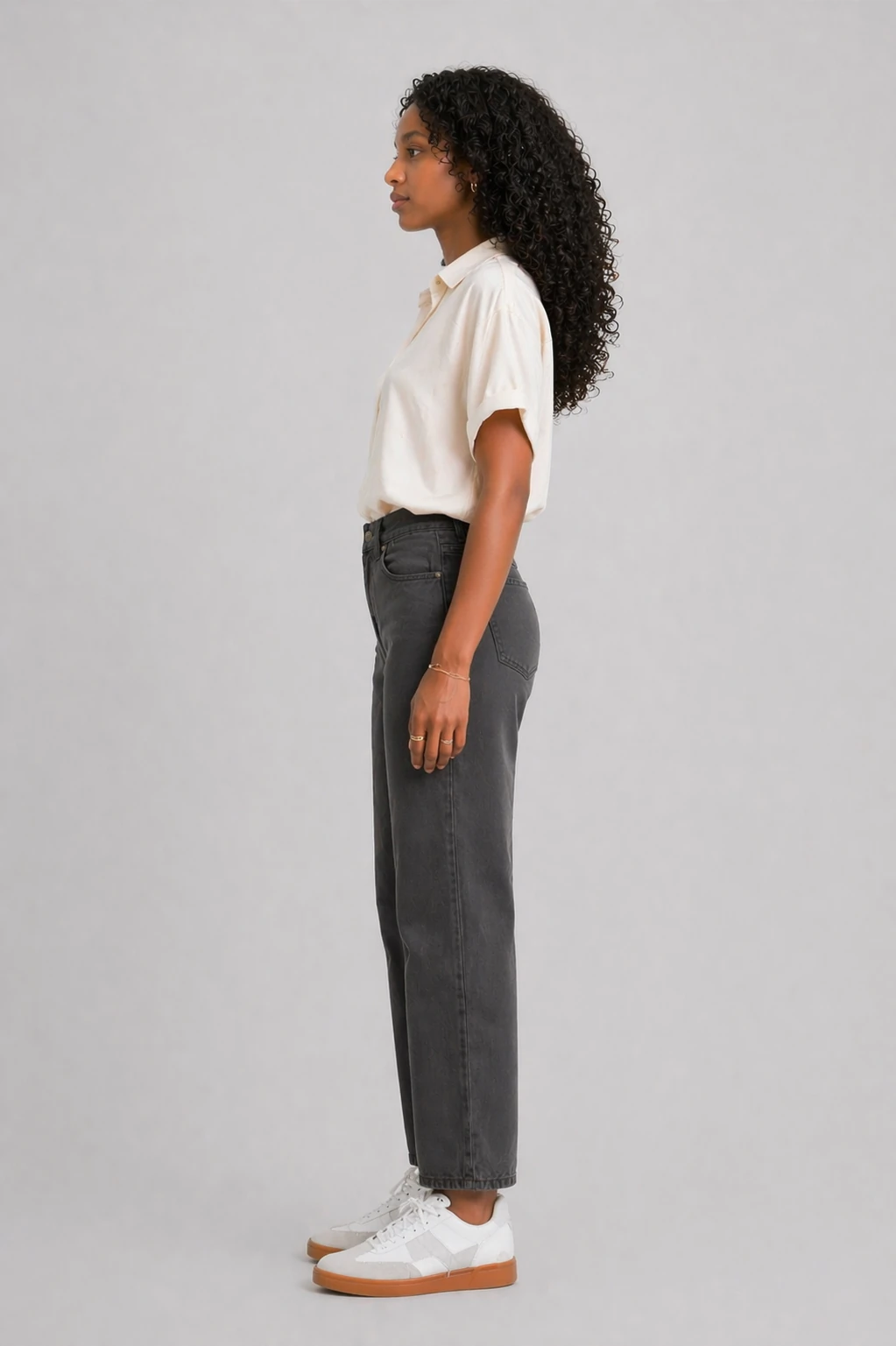 Jean sur-mesure coupe mom taille haute – Blue Confidence 2 - ME406 - Vue 3