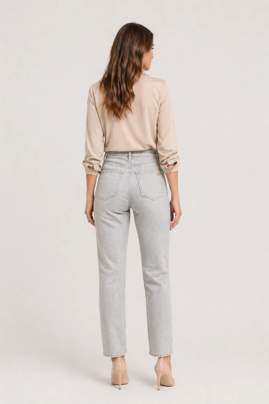 Jean sur-mesure coupe droite taille haute – Tailored Ease 3 - SG707 - Vue 2