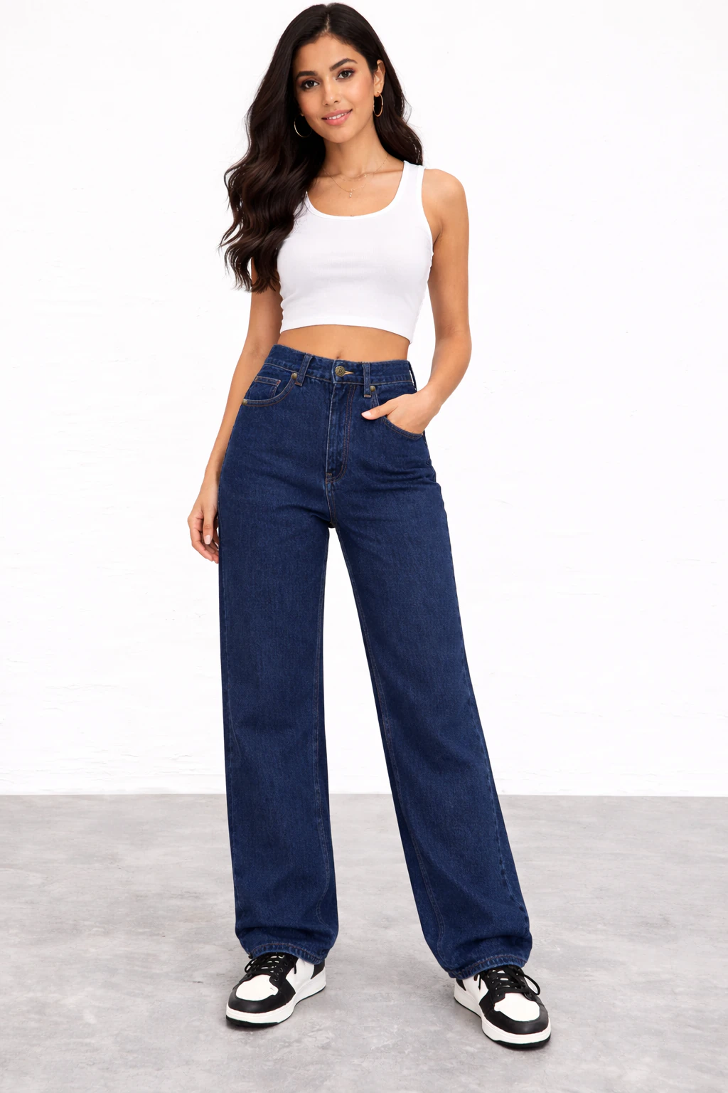 Jean sur-mesure wide leg taille haute – Urban Sculpt 3 - WH802 - Vue 1