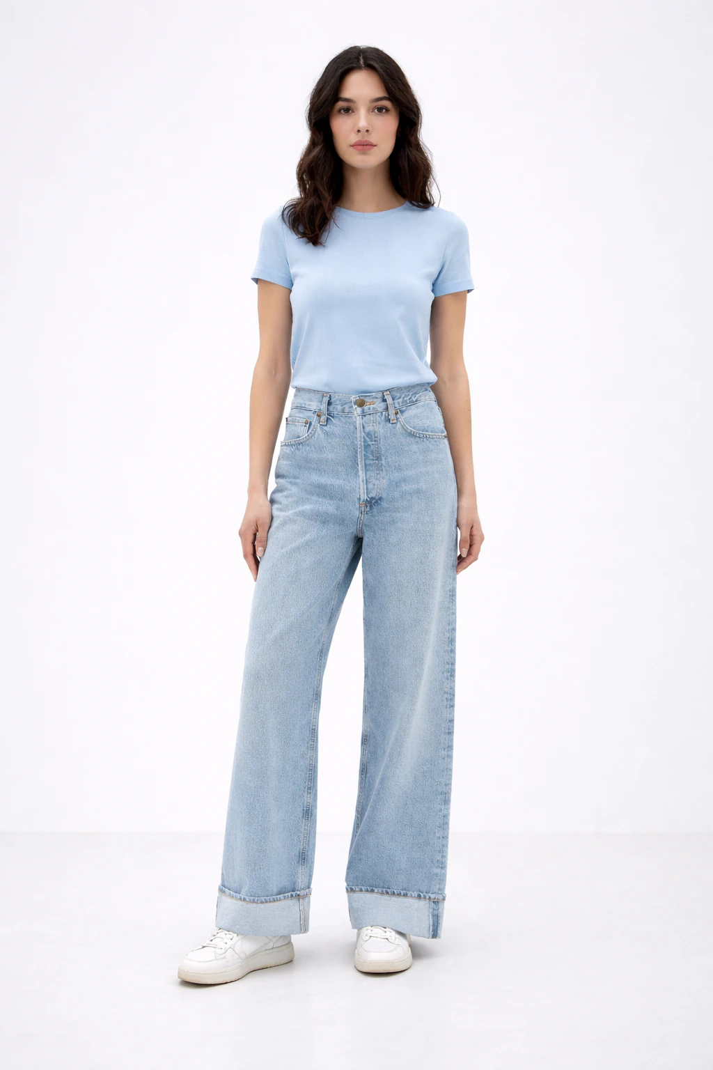Jean sur-mesure wide leg taille haute – Freedom Line 2 - WH804 - Vue 1