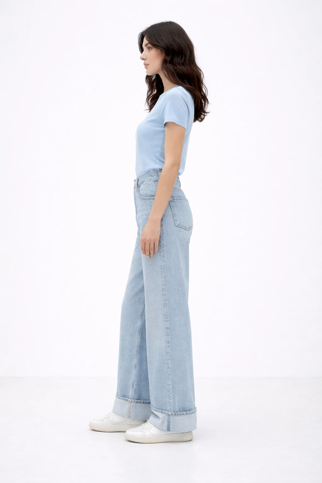 Jean sur-mesure wide leg taille haute – Freedom Line 2 - WH804 - Vue 3