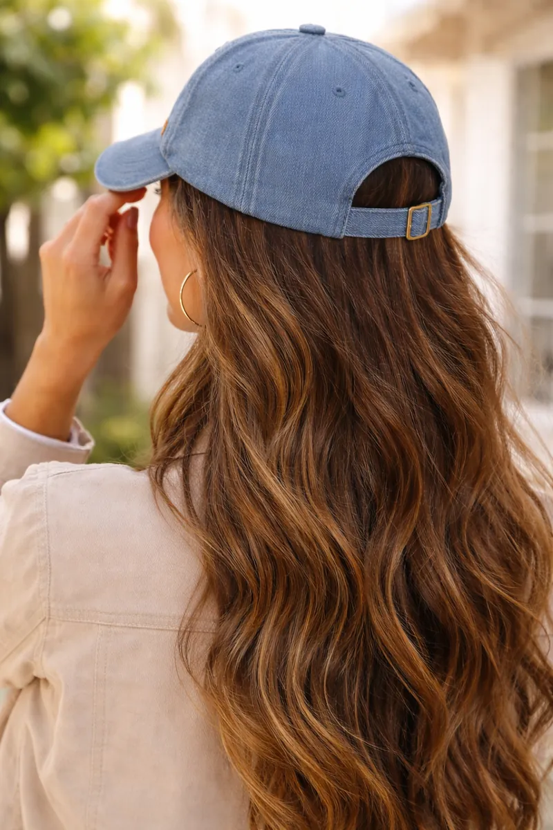 Casquette Urban en denim personnalisable – Bleu clair - Vue 2