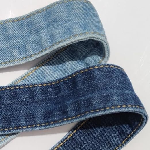 Ceinture Loop en Denim Personnalisable à Boucle Ronde dorée – Style Casual & Tendance – Image 4