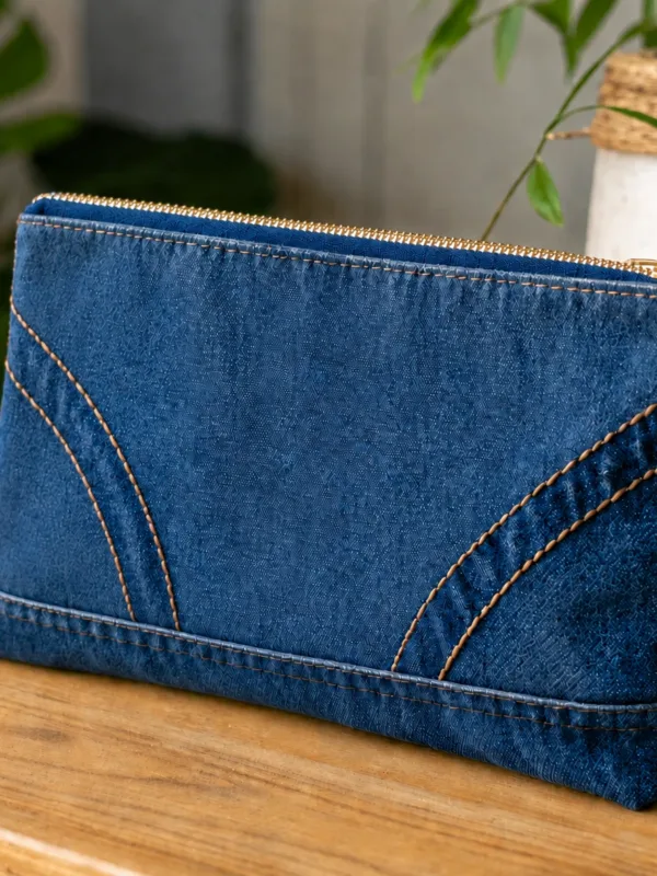 Pochette en denim personnalisable — Modèle Éclipse