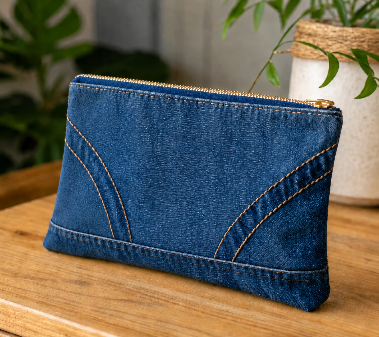 Pochette en denim personnalisable — Modèle Éclipse