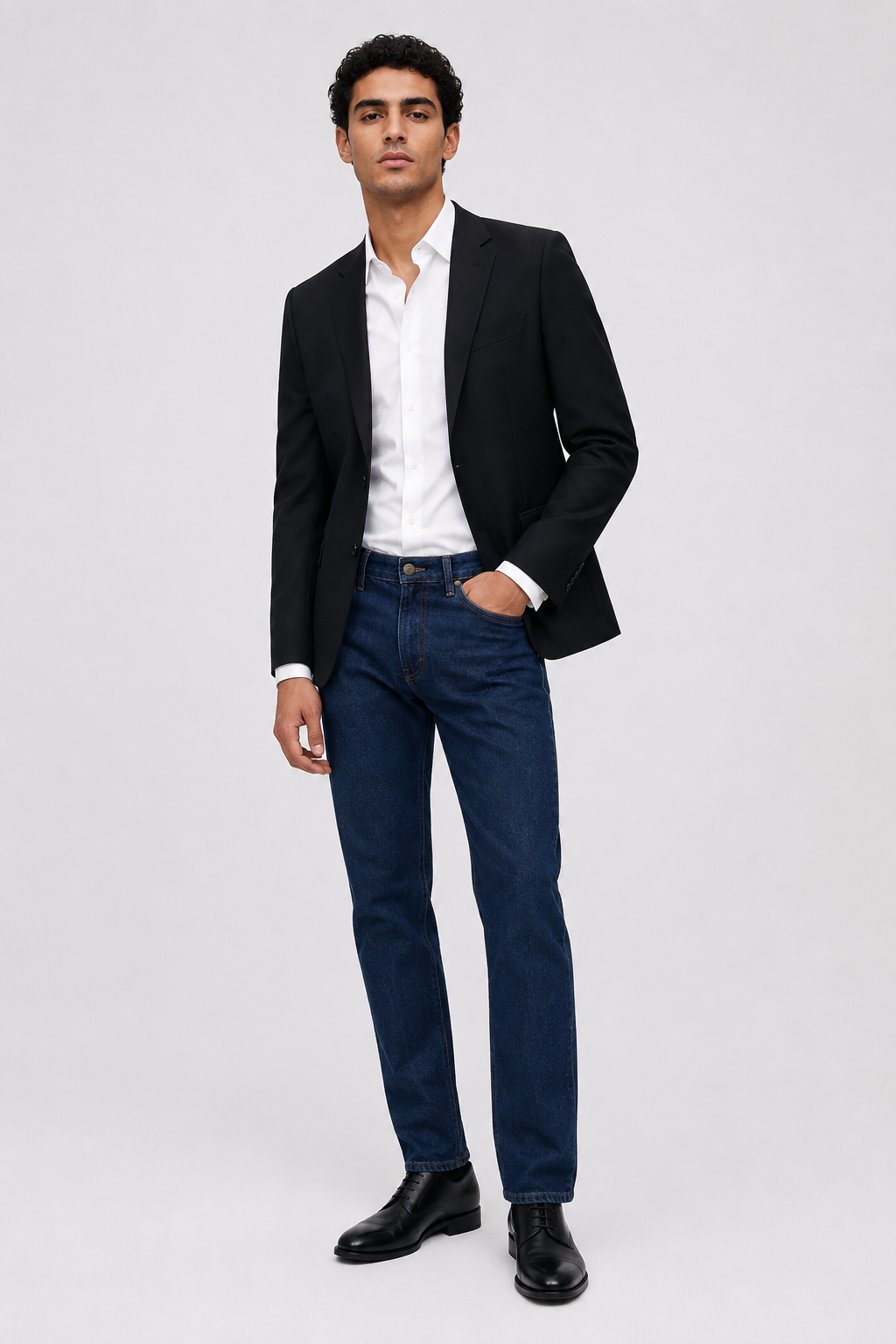 Jean sur-mesure regular homme taille moyenne – Deep Indigo - RP202 - Vue 1
