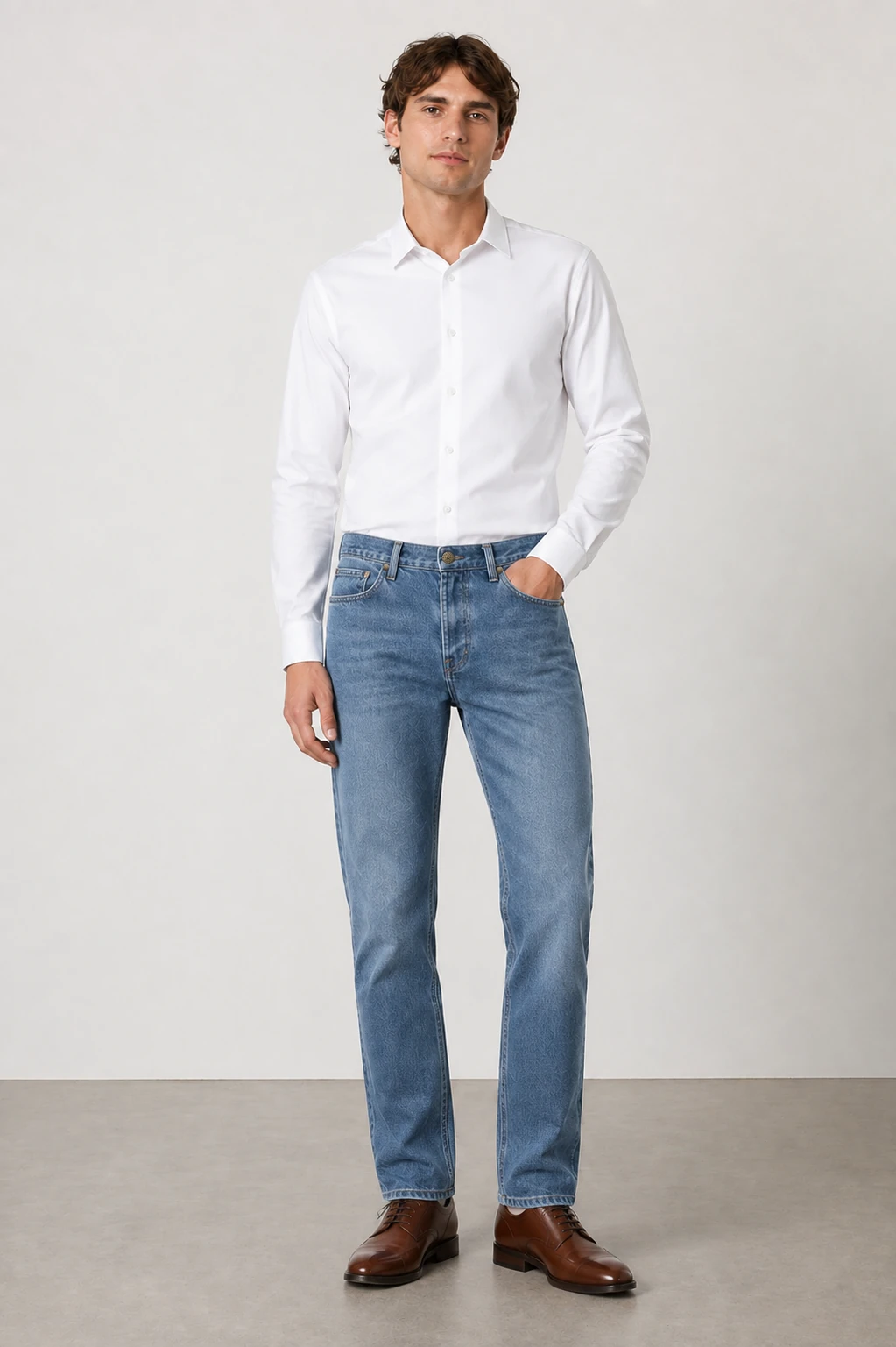 Jean sur-mesure regular homme taille basse – Graphite Motion | HOLDENIM - RP204 - Vue 1