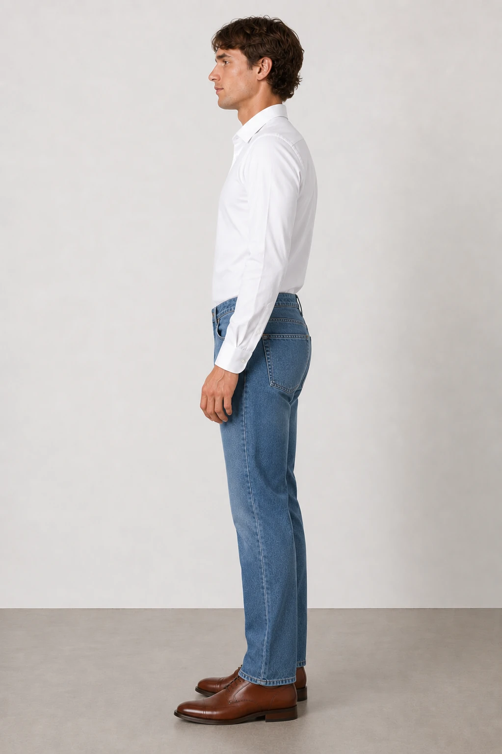 Jean sur-mesure regular homme taille basse – Graphite Motion | HOLDENIM - RP204 - Vue 3