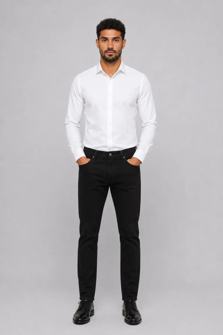 Jean sur-mesure slim homme taille basse – Black Precision | HOLDENIM