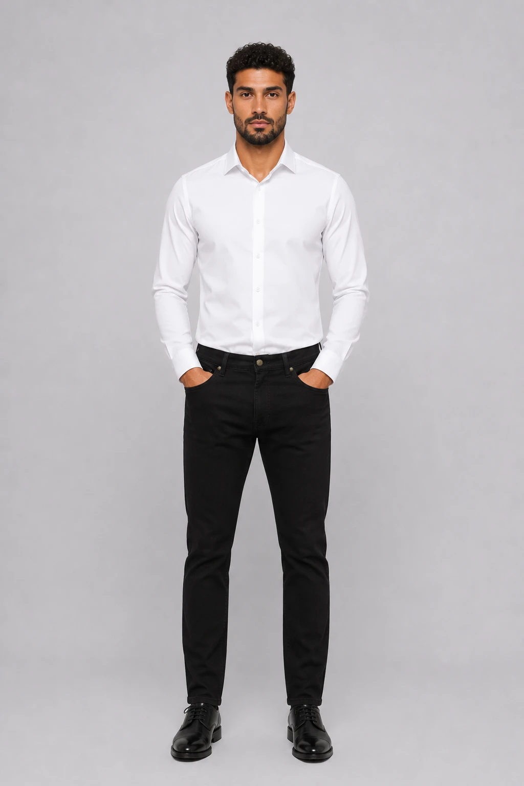 Jean sur-mesure slim homme taille basse – Black Precision | HOLDENIM - SC103 - Vue 1