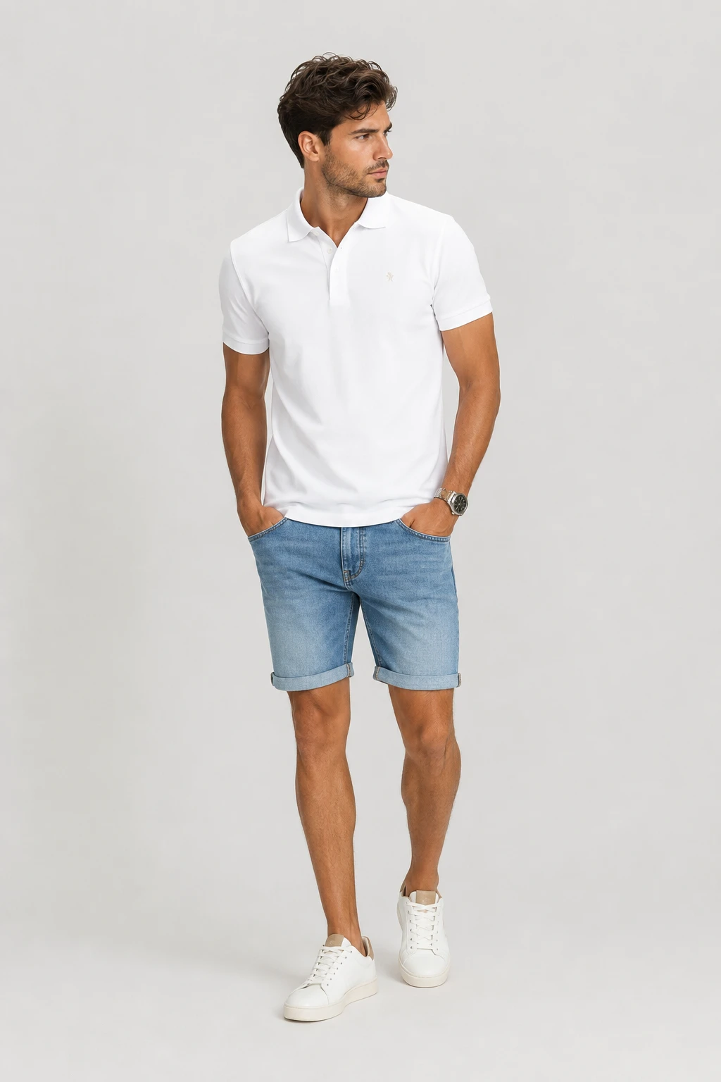 Short en jean sur-mesure homme taille moyenne – Summer Frame | HOLDENIM - SR301 - Vue 1