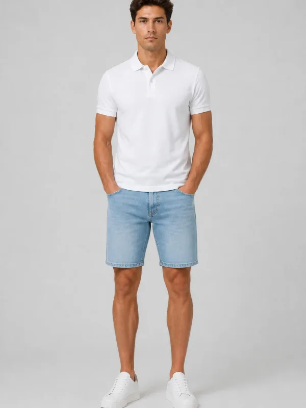 Short en jean sur-mesure homme taille moyenne – Coastal Ease | HOLDENIM