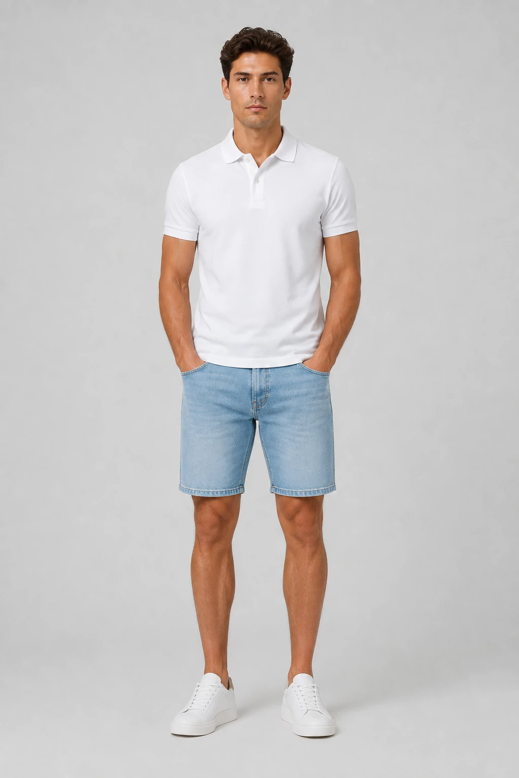 Short en jean sur-mesure homme taille moyenne – Coastal Ease | HOLDENIM - SR302 - Vue 1