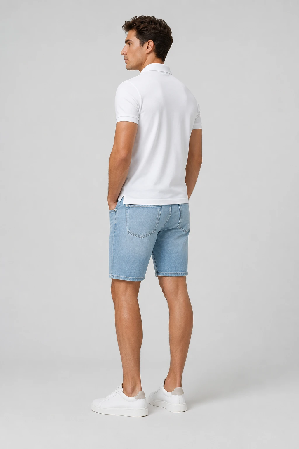 Short en jean sur-mesure homme taille moyenne – SR302 - Coastal Ease | HOLDENIM - Vue 2