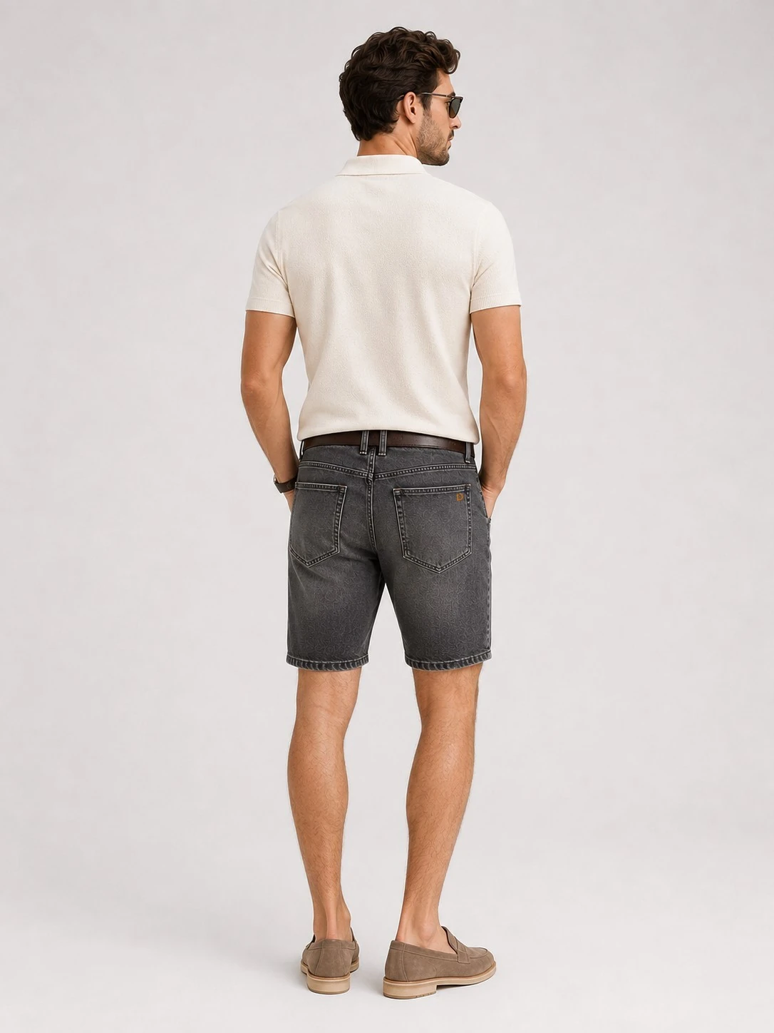 Short en jean sur-mesure homme taille moyenne – Blue Horizon | HOLDENIM - SR304 - Vue 2